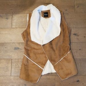 Faux suede vest